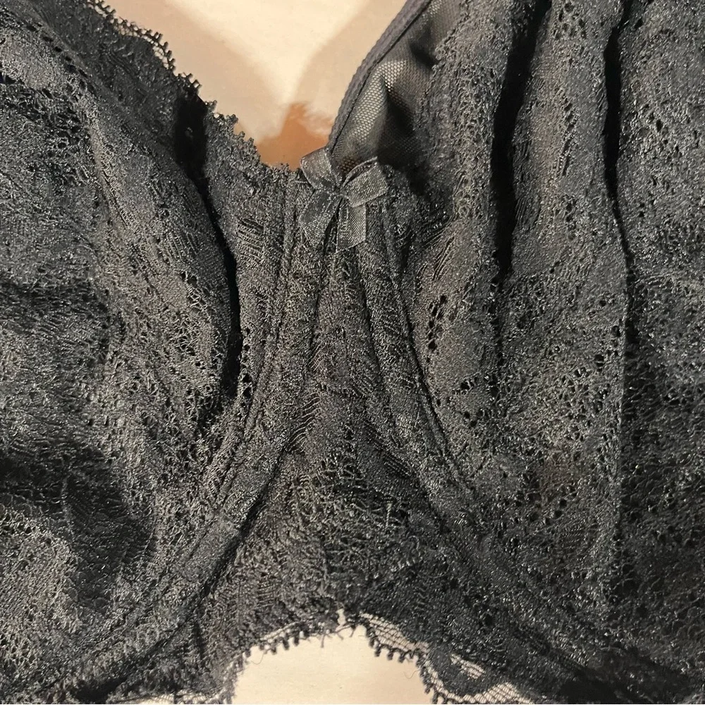 Torrid Black Lace Unlined Full Coverage Underwire Bra 46D - Picture 12 of 12